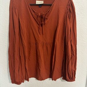 Universal Thread Terracotta Blouse L Terracotta Cottagecore Peasant Boho Prairie